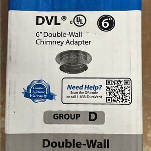 DVL Double-Wall Chimney Adapter - 6”
